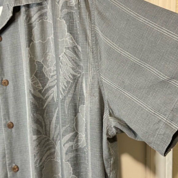 Tommy Bahama 100% Silk Men's Size 2XLB Tahitian Border Shirt Shadow - Picture 3 of 12